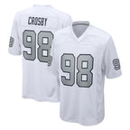 LV.Raiders #98 Maxx Crosby Player White Alternate Home Game Gdoa Stitched Jerseys