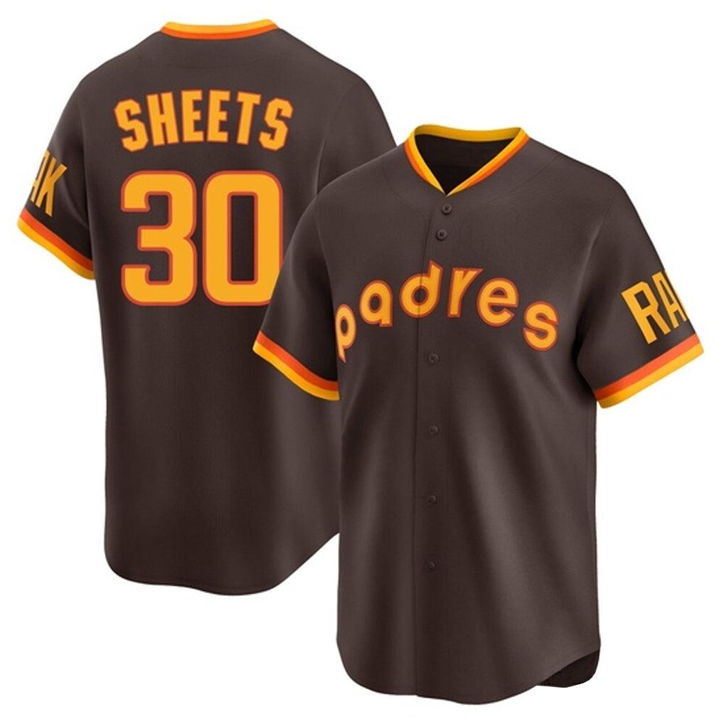 S.Diego Padres #30 Gavin Sheets Player Brown Home Cooperstown Collection Replica Game Fdoa Stitched Jerseys