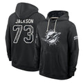 M.Dolphins #73 Austin Jackson Player 2026 Black Logo Pullover Hoodies Limited Game Gdoa Stitched Jerseys