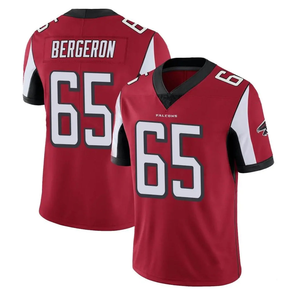 A.Falcons #65 Matthew Bergeron Player Red Color Vapor Untouchable Limited Home Game Gdoa Stitched Jerseys