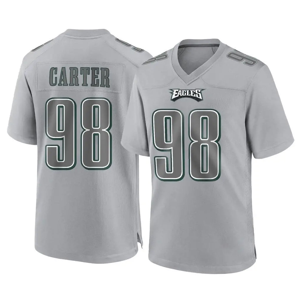 P.Eagles #98 Jalen Carter Player Gray Atmosphere Fashion Home Game Gdoa Stitched Jerseys