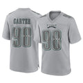P.Eagles #98 Jalen Carter Player Gray Atmosphere Fashion Home Game Gdoa Stitched Jerseys