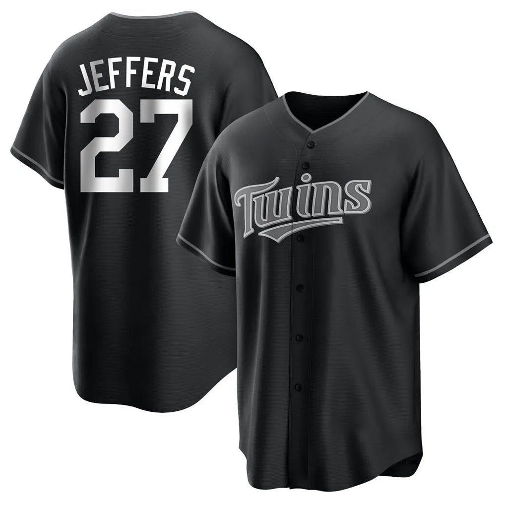M.Twins #27 Ryan Jeffers Player Black Home Game Fdoa Stitched Jerseys