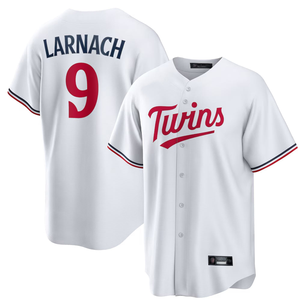 M.Twins #9 Trevor Larnach Player White Home Game Fdoa Stitched Jerseys