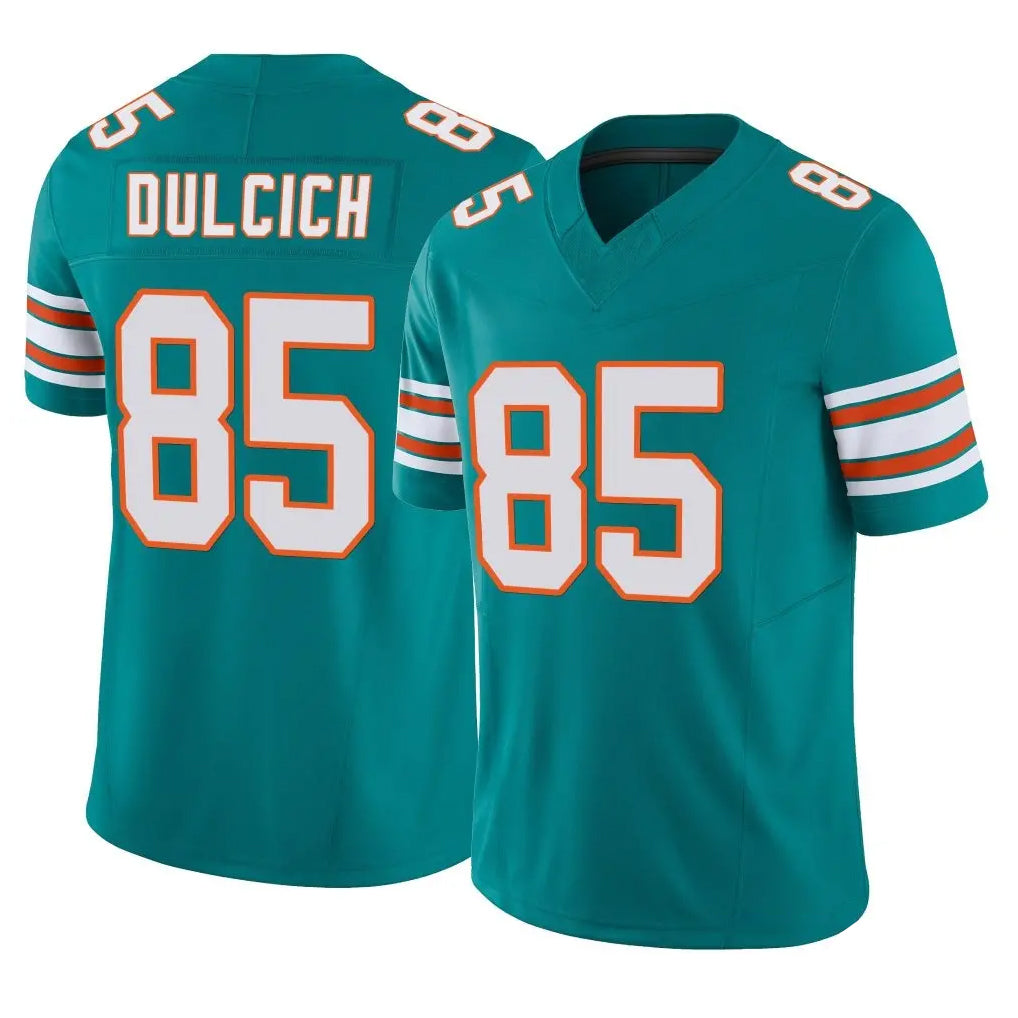 M.Dolphins #85 Greg Dulcich Player Aqua Limited Alternate Vapor F.U.S.E. Home Game Gdoa Stitched Jerseys