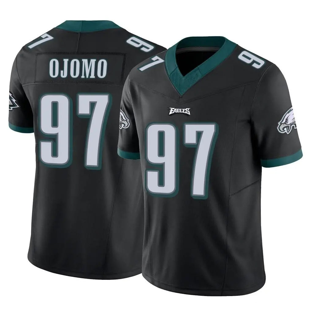 P.Eagles #97 Moro Ojomo Player Black Limited Vapor F.U.S.E. Home Game Gdoa Stitched Jerseys