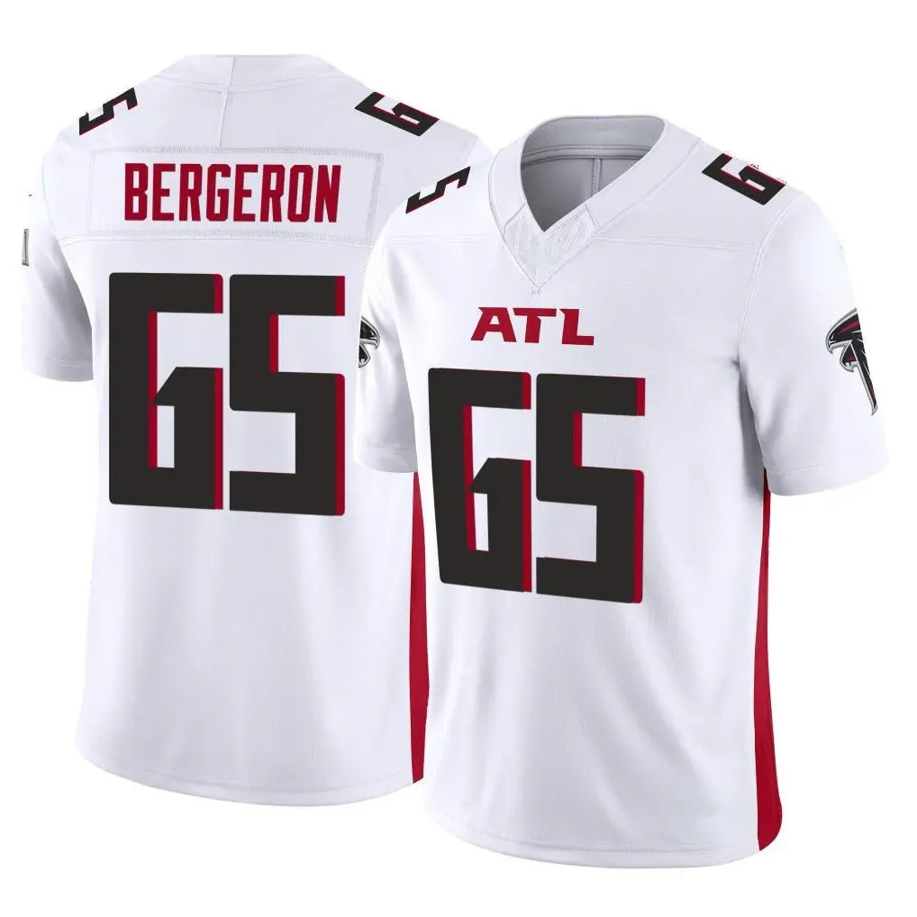 A.Falcons #65 Matthew Bergeron Player White Vapor F.U.S.E. Limited Gdoa Stitched Jerseys