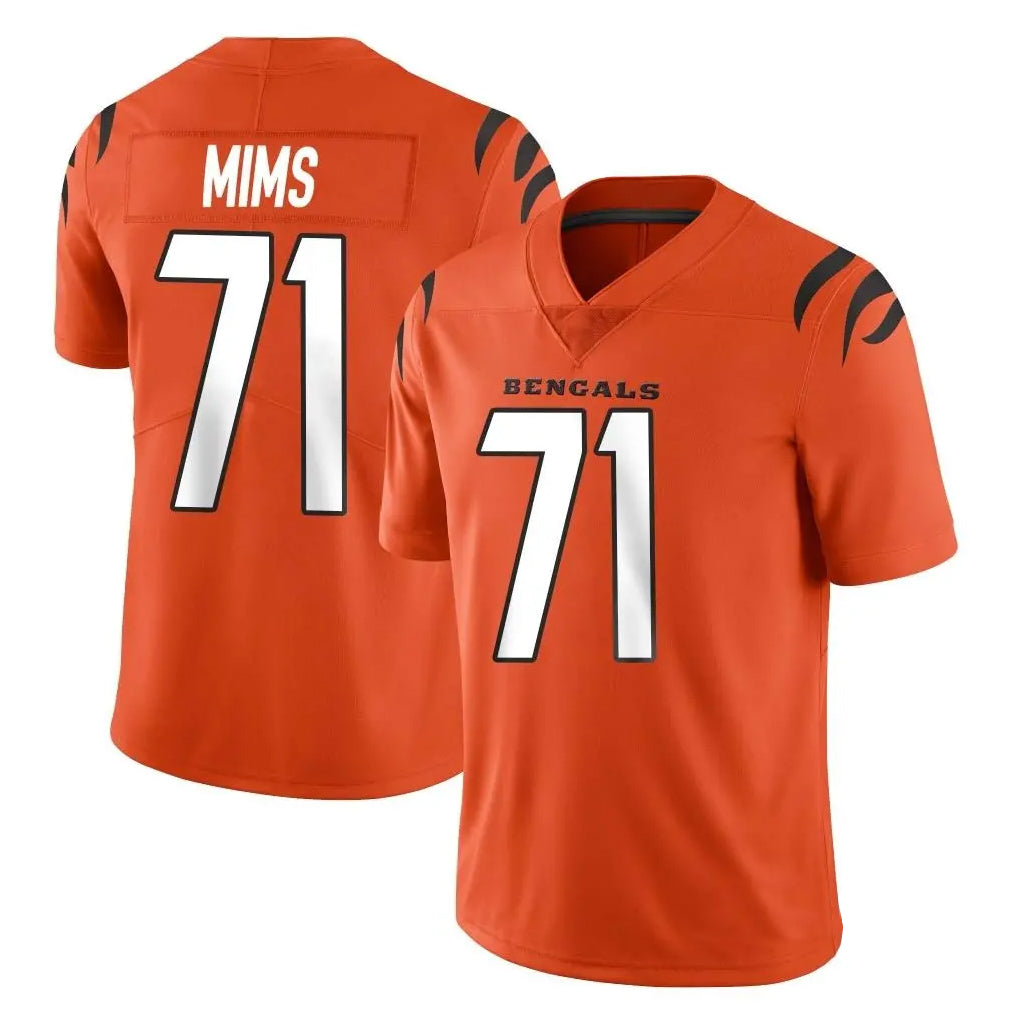 C.Bengals #71 Amarius Mims Player Orange Vapor Untouchable Limited Home Game Gdoa Stitched Jerseys
