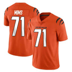 C.Bengals #71 Amarius Mims Player Orange Vapor Untouchable Limited Home Game Gdoa Stitched Jerseys