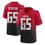 A.Falcons #65 Matthew Bergeron Player Red Home Game Gdoa Stitched Jerseys