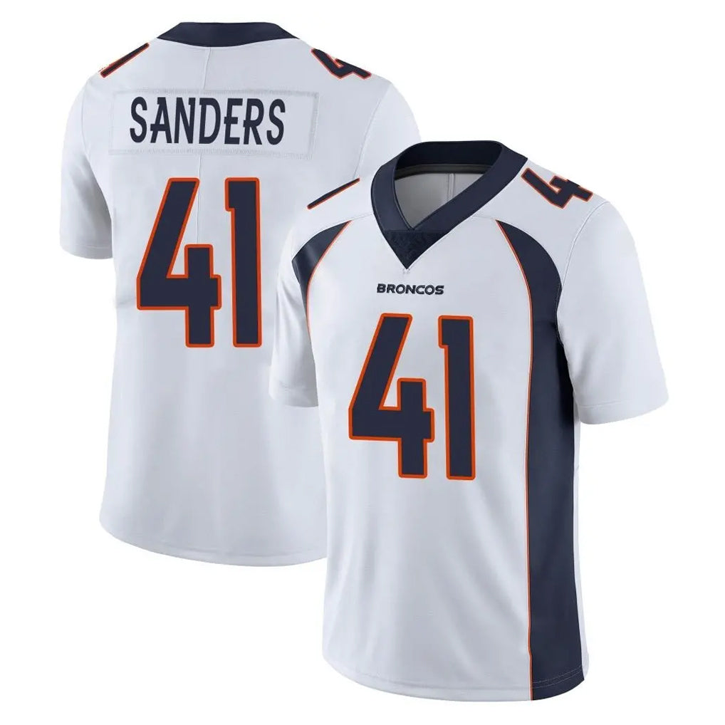 D.Broncos #41 Drew Sanders Player White Vapor Untouchable Limited Home Game Gdoa Stitched Jerseys
