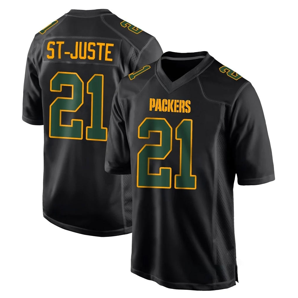 GB.Packers #21 Benjamin St-Juste Player Black Fashion Home Game Gdoa Stitched Jerseys