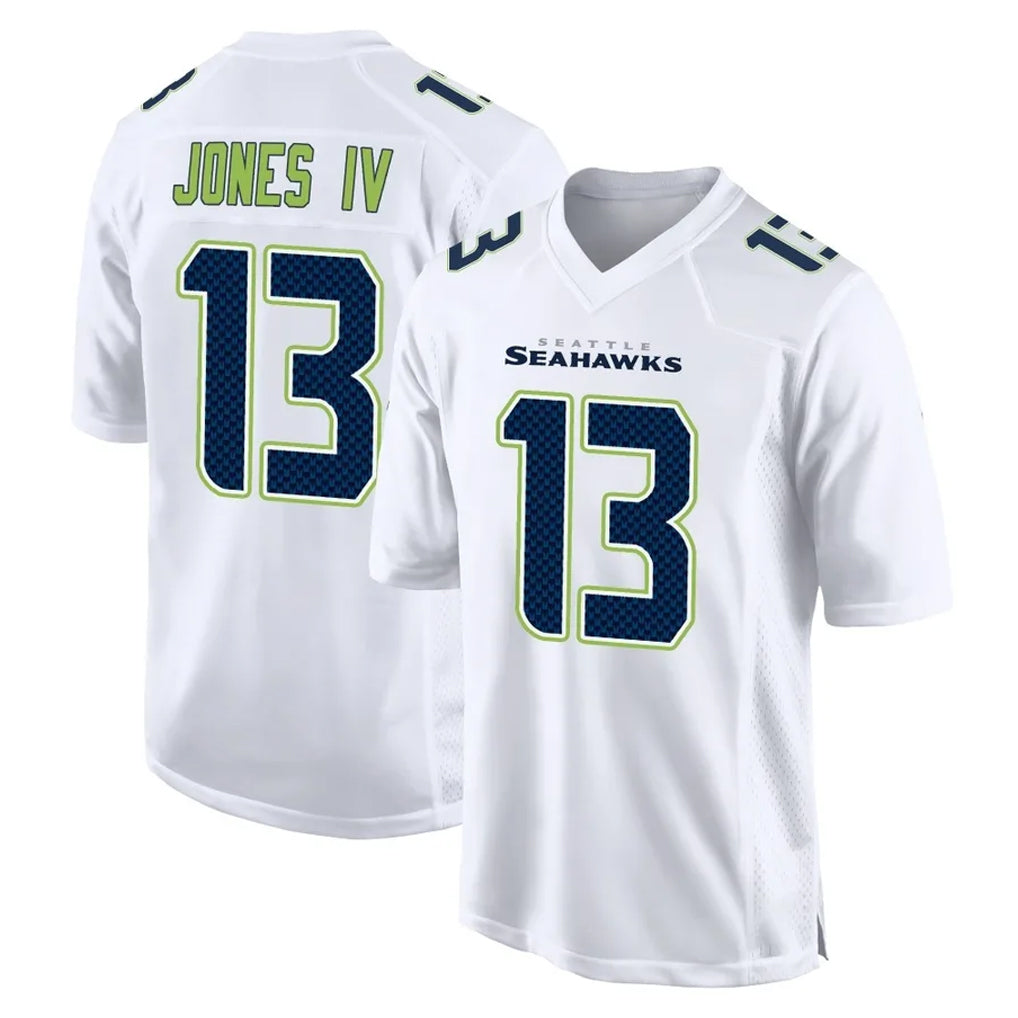 S.Seahawks #13 Ernest Jones IV Player White Tundra Fashion Home Game Gdoa Stitched Jerseys