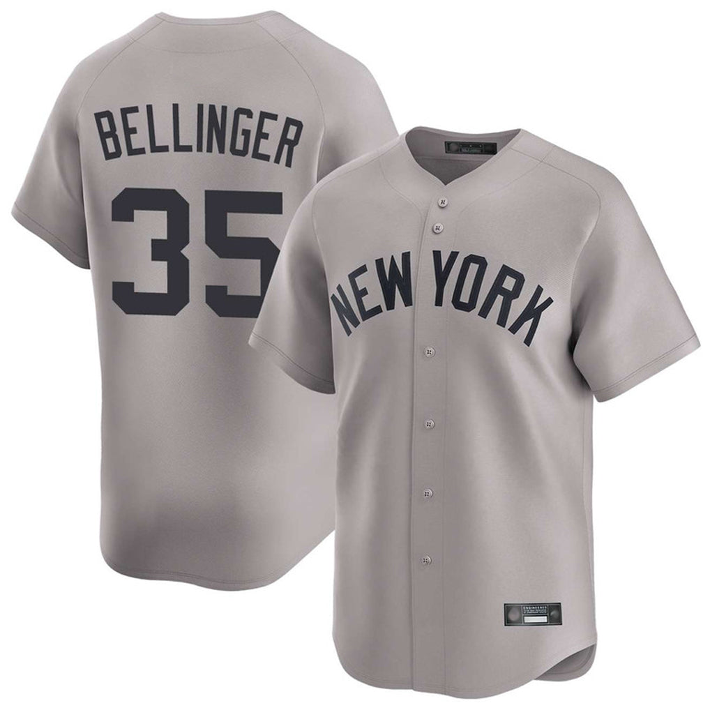 NY.Yankees #35 Cody Bellinger Player Gray Limited Home Fdoa Stitched Jerseys