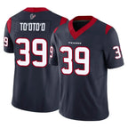 H.Texans #39 Henry To'oTo'o Player Navy Limited Vapor F.U.S.E. Home Game Gdoa Stitched Jerseys