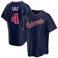 W.Nationals #4 Daylen Lile Player Navy Replica Game Fdoa Stitched Jerseys