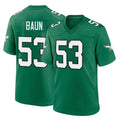 P.Eagles #53 Zack Baun Player Green Kelly Alternate Home Game Gdoa Stitched Jerseys