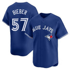 T.Blue Jays #57 Shane Bieber Player Royal Home Fdoa Stitched Jerseys