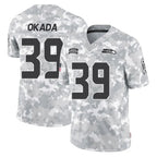 S.Seahawks #39 Ty Okada Player Arctic Camo Limited Salute To Service Home Game Gdoa Stitched Jerseys