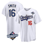 LA.Dodgers #16 Will Smith Player Gold White World Series 2026 Collection Stadium Limited Fdoa Stitched Jerseys
