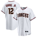 A.Diamondbacks #12 Lourdes Gurriel Jr Player White Home Game Gdoa Stitched Jerseys