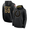 IN.Colts #60 Tanor Bortolini Player Black Salute to Service Hoodies Limited Game Gdoa Stitched Jerseys