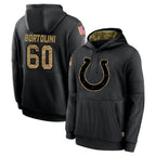 IN.Colts #60 Tanor Bortolini Player Black Salute to Service Hoodies Limited Game Gdoa Stitched Jerseys