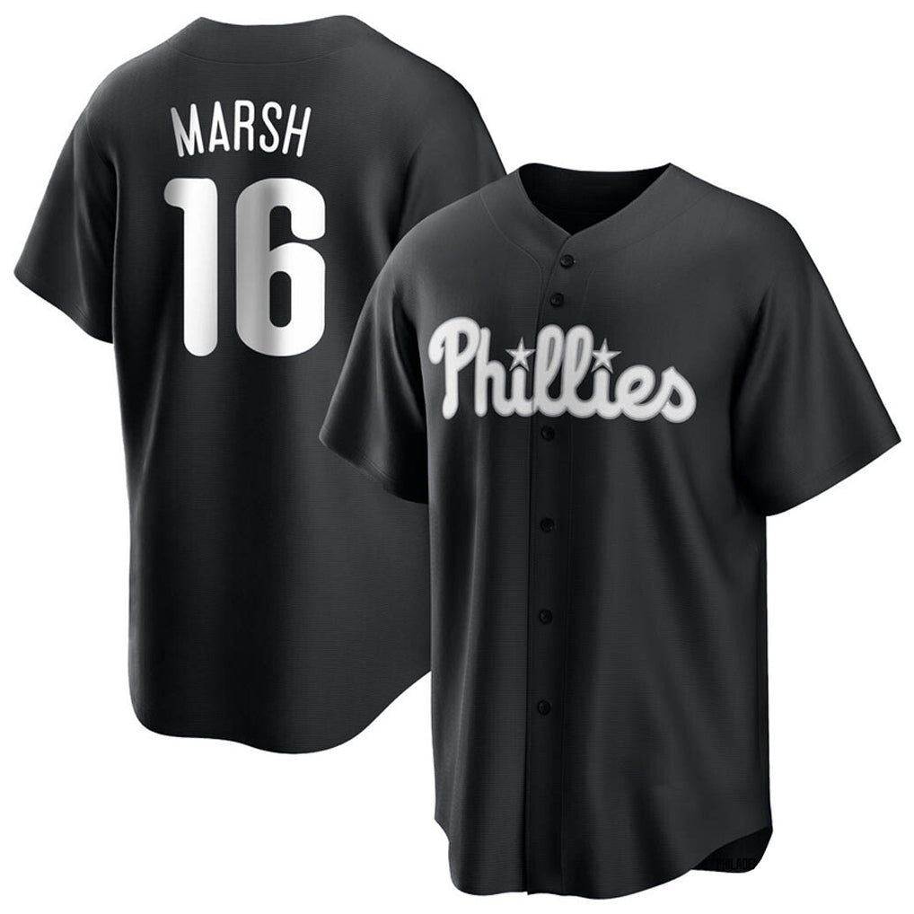 P.Phillies #16 Brandon Marsh Player Black Alt Fashion Home Game Fdoa Stitched Jerseys
