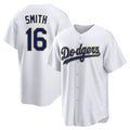 LA.Dodgers #16 Will Smith Player Gold White 2026 Collection Stadium Game Fdoa Stitched Jerseys