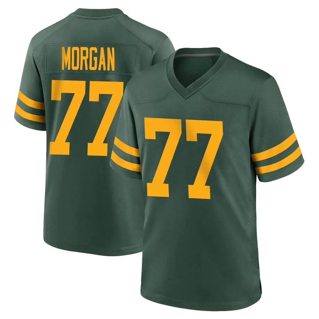 GB.Packers #77 Jordan Morgan Player Green Alternate Home Game Gdoa Stitched Jerseys