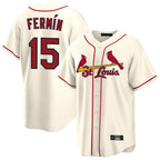 St. Louis Cardinals #15 Jose Fermin Player Cream Home Game Fdoa Stitched Jerseys