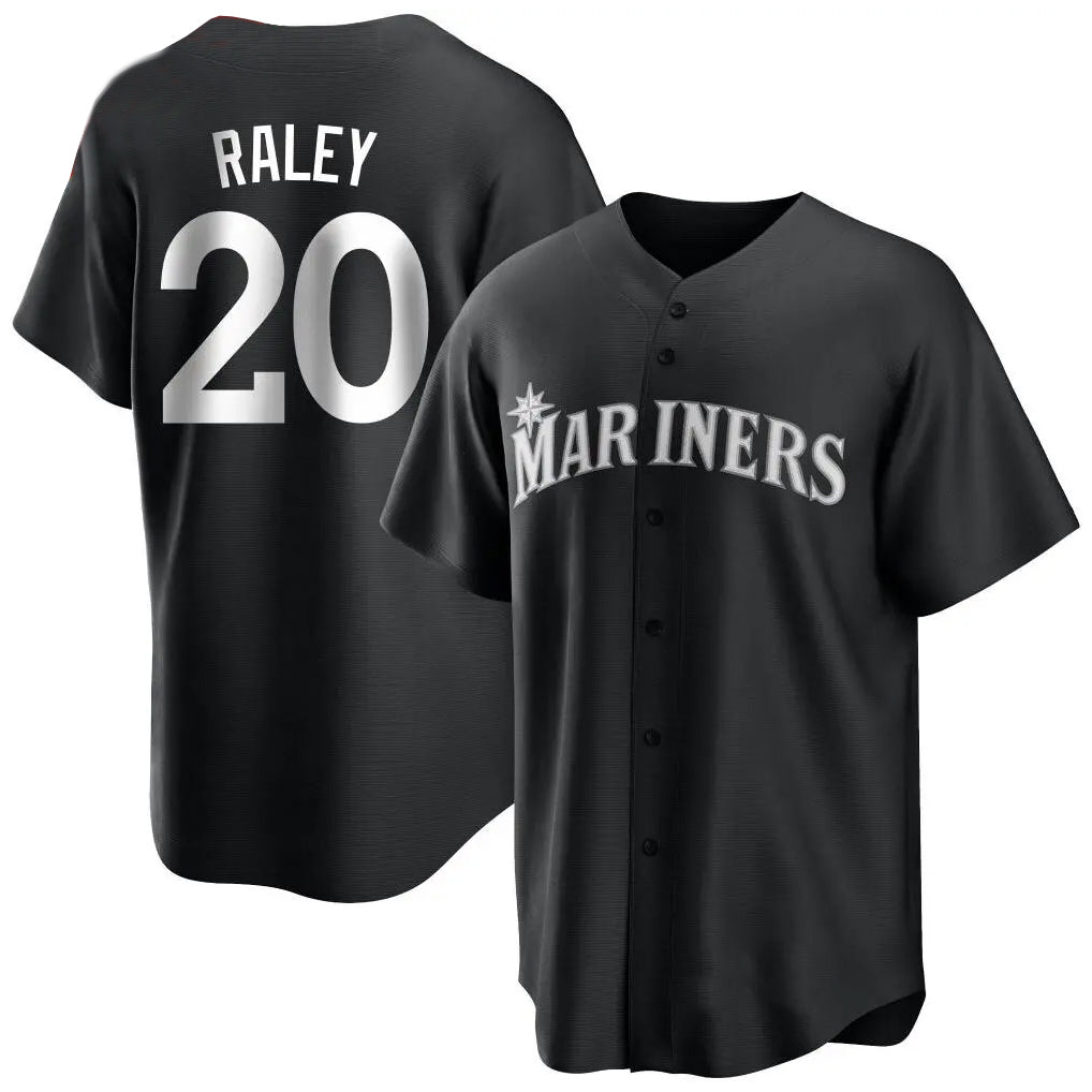 S.Mariners #20 Luke Raley Player Black Home Limited Fdoa Stitched Jerseys