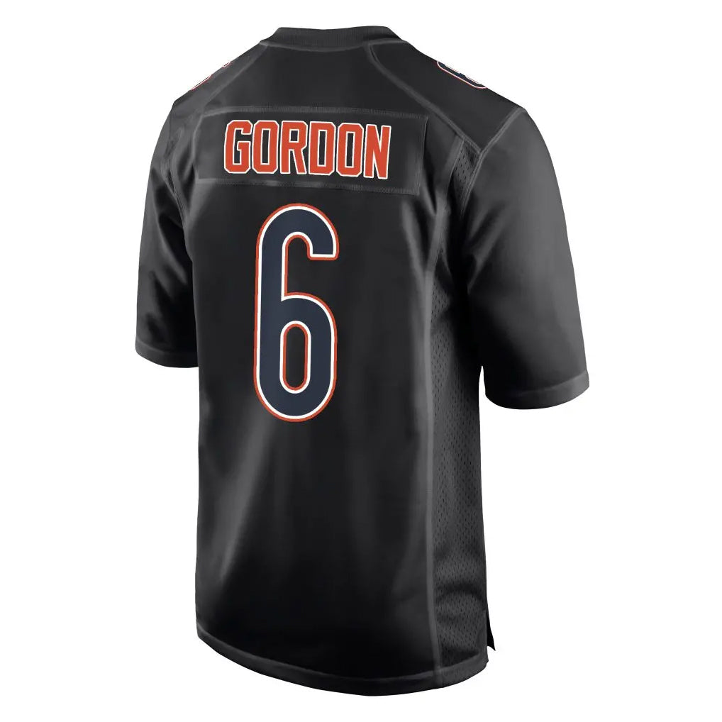 C.Bears #6 Kyler Gordon Player Carbon Black Fashion Game Gdoa Stitched Jerseys
