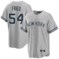 NY.Yankees #54 Max Fried Player Gray Road Game Fdoa Stitched Jerseys
