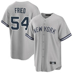 NY.Yankees #54 Max Fried Player Gray Road Game Fdoa Stitched Jerseys