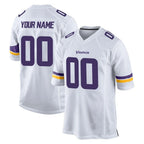 Custom M.Vikings White Home Game Any Name & Numbers Gdoa Stitched Jerseys
