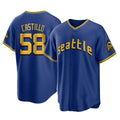 S.Mariners #58 Luis Castillo Player Royal City Connect Home Game Fdoa Stitched Jerseys