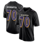 B.Ravens #70 Roger Rosengarten Player Black Carbon Fashion Home Game Gdoa Stitched Jerseys