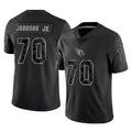 A.Cardinals #70 Paris Johnson Jr. Player Black RFLCTV Limited Home Game Gdoa Stitched Jerseys