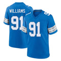 D.Lions #91 Tyleik Williams Player Blue Alternate Home Game Gdoa Stitched Jerseys