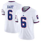 NY.Giants #6 Jaxson Dart Player White Color Rush Home Game Gdoa Stitched Jerseys