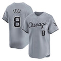 C.White Sox #8 Kyle Teel Player Gray Road Limited Home Gdoa Stitched Jerseys