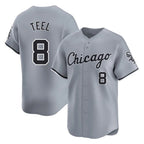 C.White Sox #8 Kyle Teel Player Gray Road Limited Home Gdoa Stitched Jerseys
