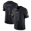 M.Vikings #1 Kyler Murray Player Black Impact LImited Home Game Gdoa Stitched Jerseys