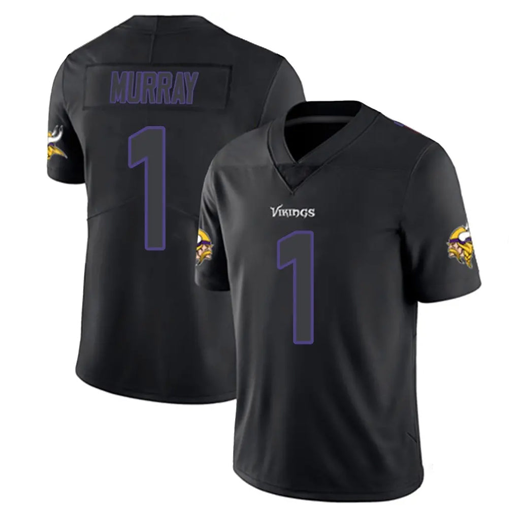 M.Vikings #1 Kyler Murray Player Black Impact LImited Home Game Gdoa Stitched Jerseys