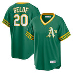 Athletics #20 Zack Gelof Player Kelly Green Cooperstown Collection T-shirt Game Gdoa Stitched Jerseys