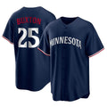 M.Twins #25 Byron Buxton Player Navy Replica Alternate Home Fdoa Stitched Jerseys