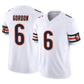 C.Bears #6 Kyler Gordon Player White Vapor F.U.S.E. Limited Home Game Gdoa Stitched Jerseys