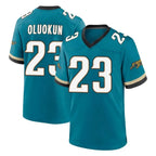 J.Jaguars #23 Foyesade Oluokun Player Teal Prowler Throwback Limited Home Game Gdoa Stitched Jerseys