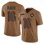 C.Bengals #16 Joe Flacco Player Brown Salute to Service Limited Gdoa Stitched Jerseys